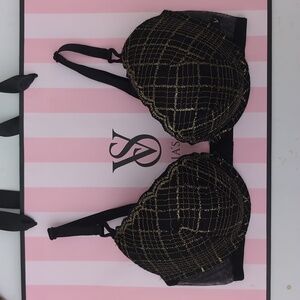 Victoria's Secret Black Mesh Bra Size 36C